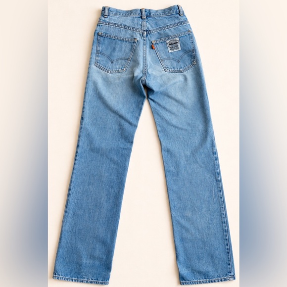 Vintage Levi’s White Label Jeans 24x32 70s Talon Zip Two Horse Patch USA Denim - Picture 2 of 11